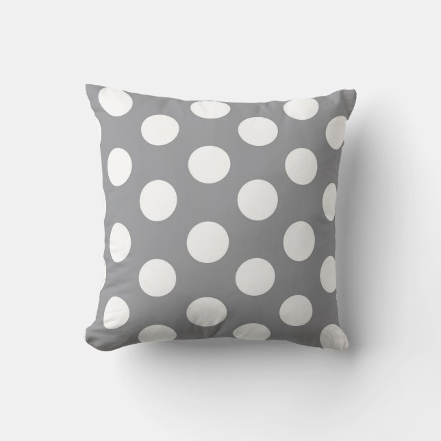 Coussin Point Polka blanc sur l'Accentuation de la salle d (Recto)