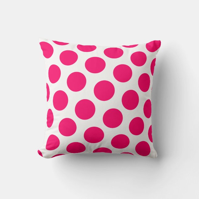 Coussin Point Polka rose (Recto)