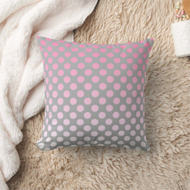 Coussin Pointe rose pâle sur gris (Couverture)