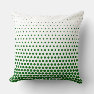 Coussin Pointe vert Polka blanc moderne