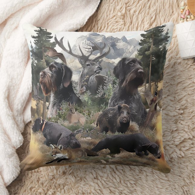 Coussin Pointer à poil dur allemand (Couverture)