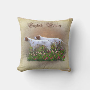 Coussin Pointeur Anglais Tapisserie Poster Triptyque Acryl