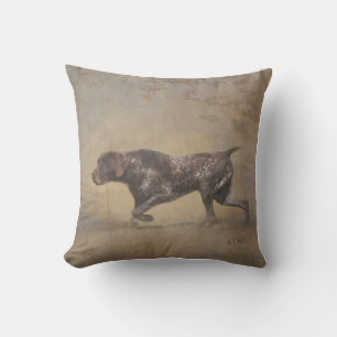 Coussin Pointeur court allemand Poster Tapisserie Acryliqu