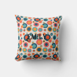 Coussin Points Abstraits colorés