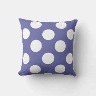 Coussin points blancs violets pérvenche
