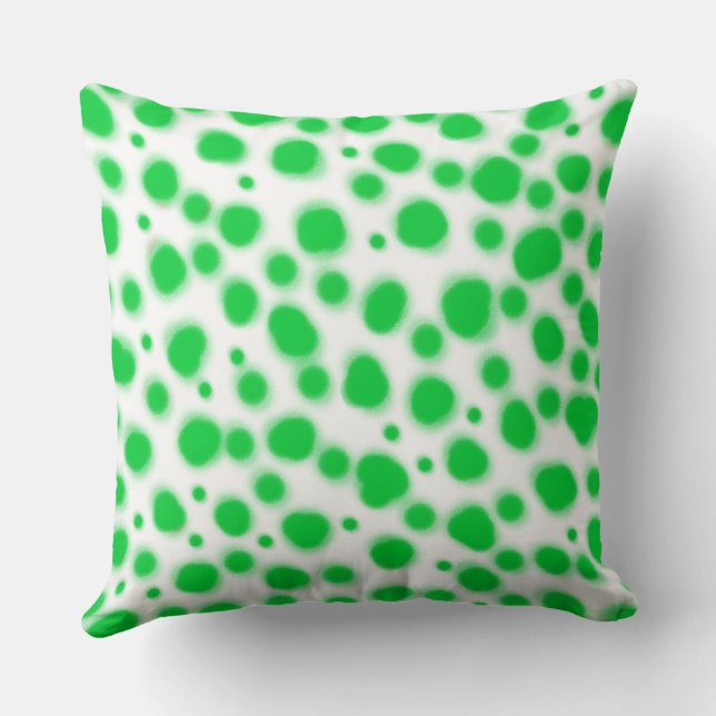 Coussin points de dalmatien imprimé animal vert (Verso)