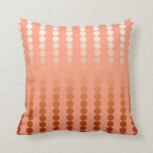 Coussin Points de satin - nuances de pêche