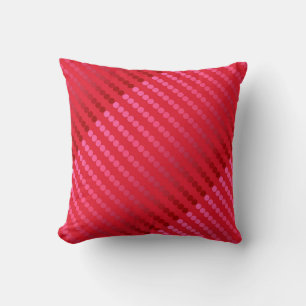 Coussin Points de satin - nuances de rouge-foncé