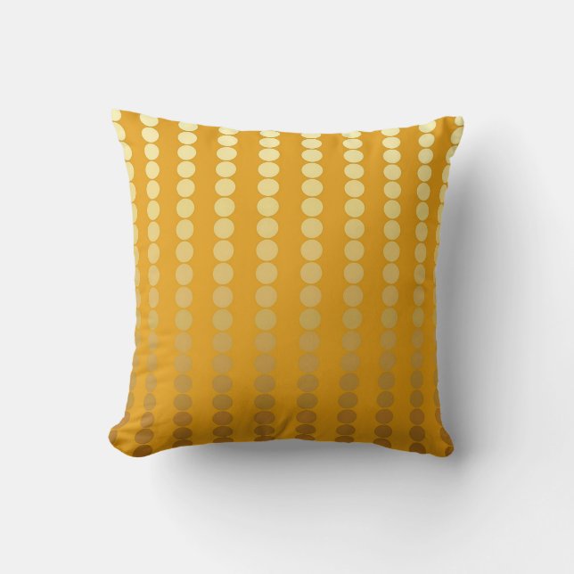 Coussin Points de satin - or et moutarde (Recto)