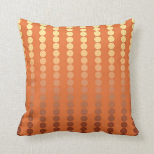 Coussin Points de satin - rouille et or