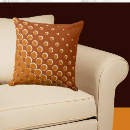 Coussin Points demi-teintes orange