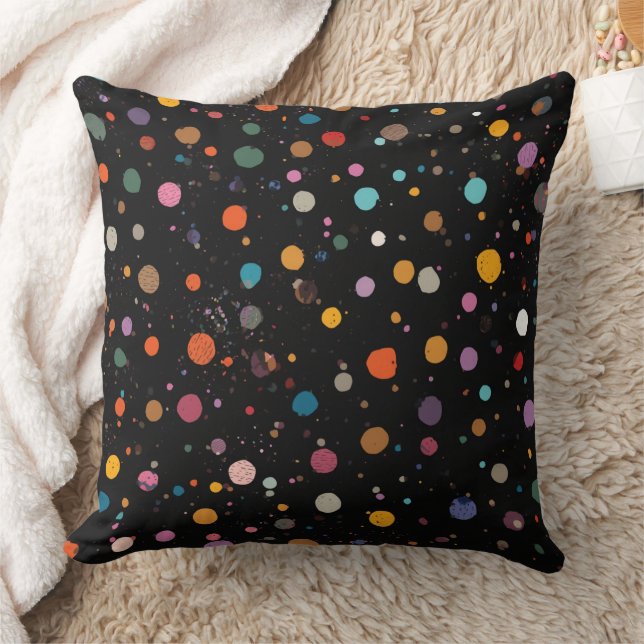 Coussin Points multicolores brillants (Couverture)