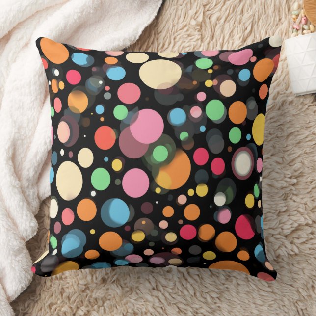 Coussin Points multicolores vifs (Couverture)
