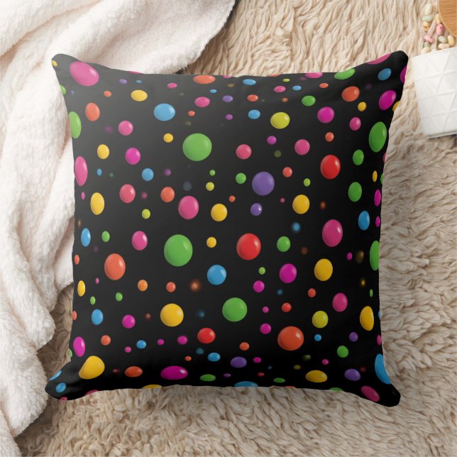 Coussin Points multicolores vifs (Couverture)