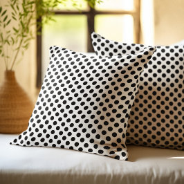 Coussin Points noirs et blancs
