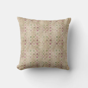 Coussin Points polka en violet et vert