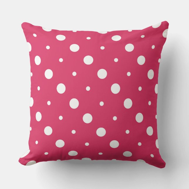 Coussin points roses et blancs (Recto)