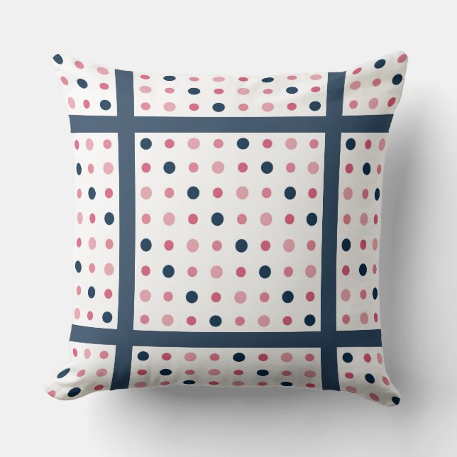 Coussin Points roses et bleus (Recto)