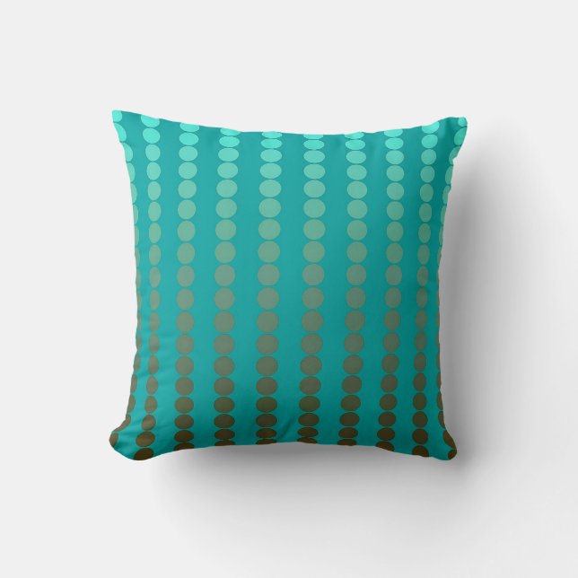 Coussin Points satinés - gris turquoise et étain (Recto)