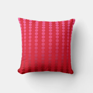 Coussin Points satinés - nuances de rouge profond