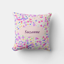 Coussin Points sur l'oreiller à lancer personnalisé rose