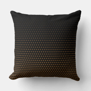 Coussin Points Techno Brown foncés Noir moderne