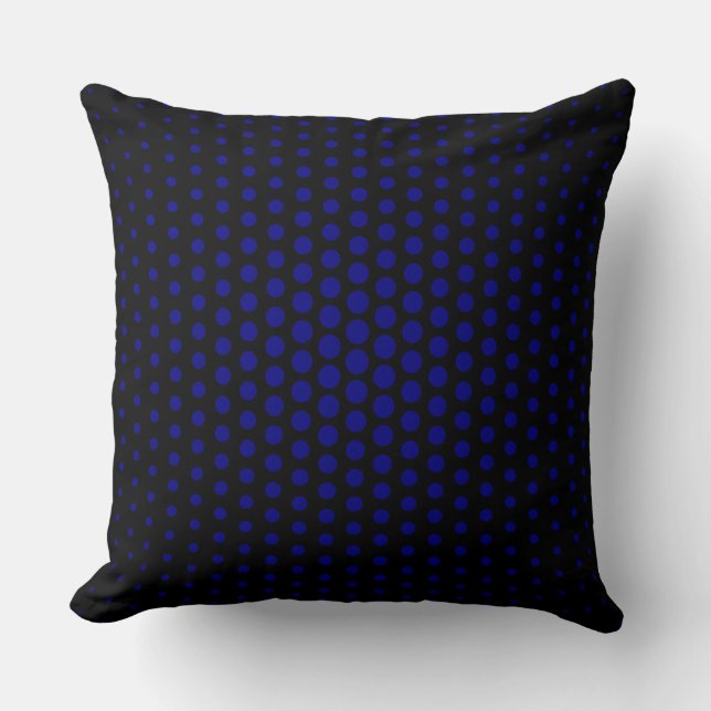 Coussin Points Techno Marine Noir moderne (Recto)