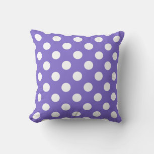 Coussin Pois blancs sur perwinkle