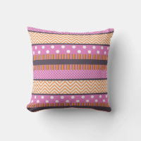 Pois Chevron Motif  à rayures orange et rose