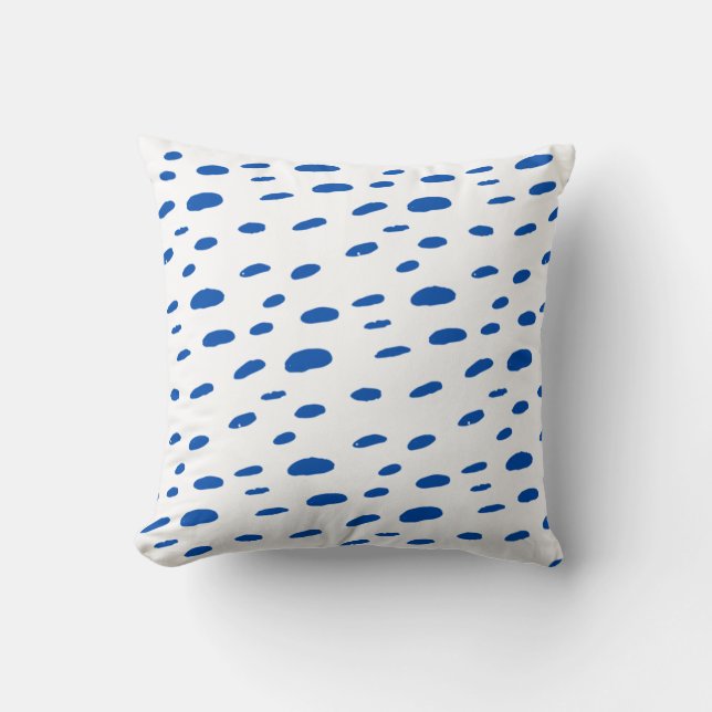 Coussin Pois Cobalt Blue Motif (Recto)