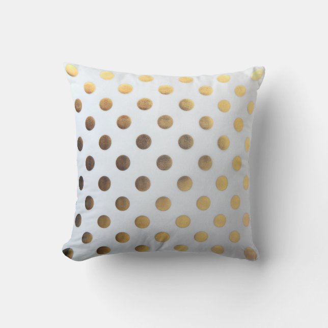 Coussin Pois de carreau/or (Recto)