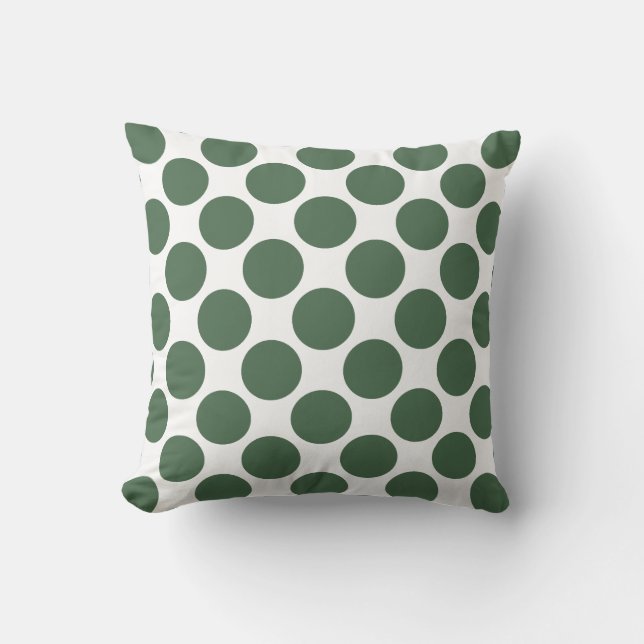 Coussin Pois de Hunter Green (Recto)