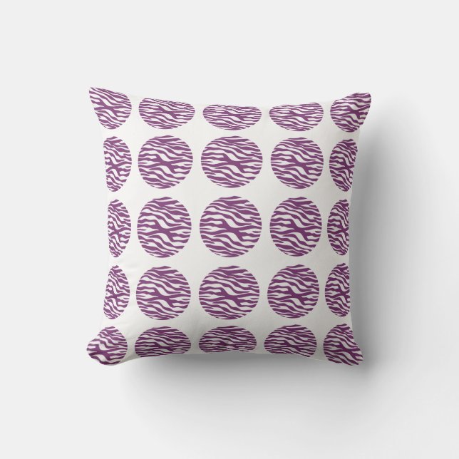 Coussin Pois d'impression Zebra (Recto)
