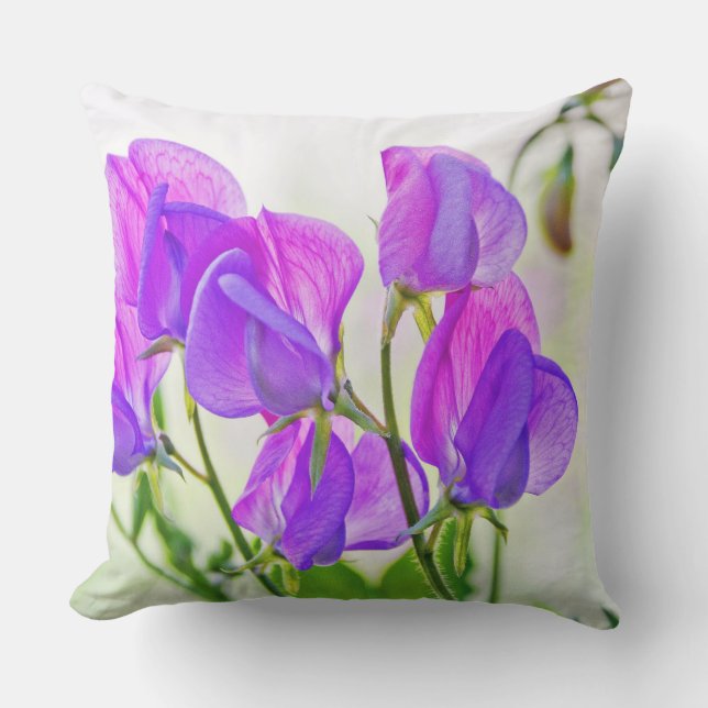Coussin Pois doux du jardin (Recto)