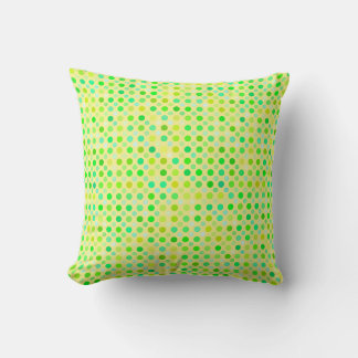Coussin pois jaunes et verts