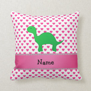 Coussin Pois nommé personnalisé de coeurs de rose de