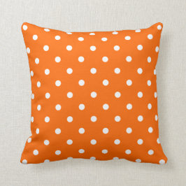 Coussin Pois orange