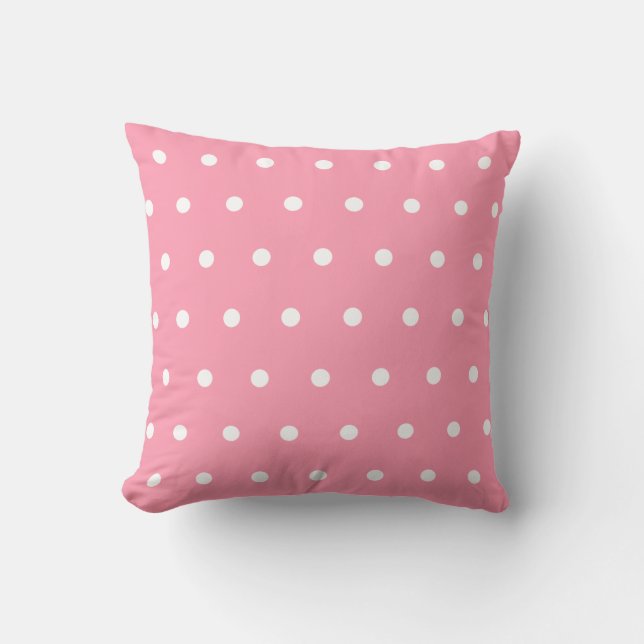 Coussin Pois rose et blanc (Recto)