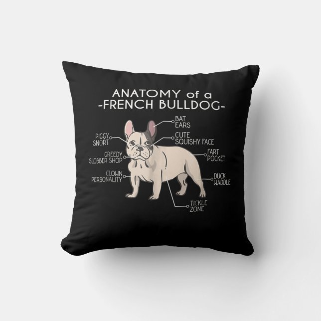 Coussin Poison de Frenchie | Anatomy of A French Bulldog (Recto)