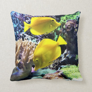 Coussin Poisson Hawaïen Tang Jaune