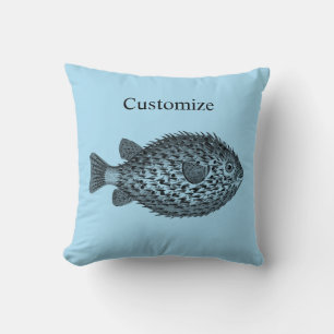 Coussin Poisson porc-épic de Thunder_Cove