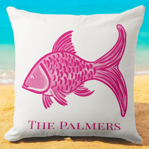 Coussin Poisson Rose Prépa Personnalisé