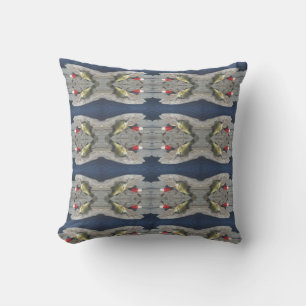 Coussin Poisson rouge sur le lac bleu du quai