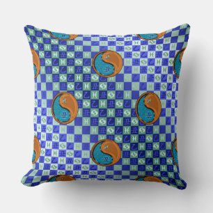 Coussin Poissons & Bœuf de Bois