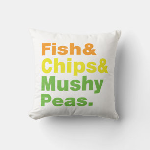 Coussin Poissons & Chips & Pois Musqués.