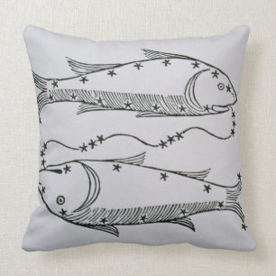 Coussin Poissons (les poissons) une illustration du 'poèt