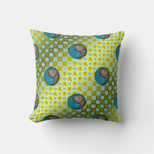 Coussin Poissons & Singe de terre