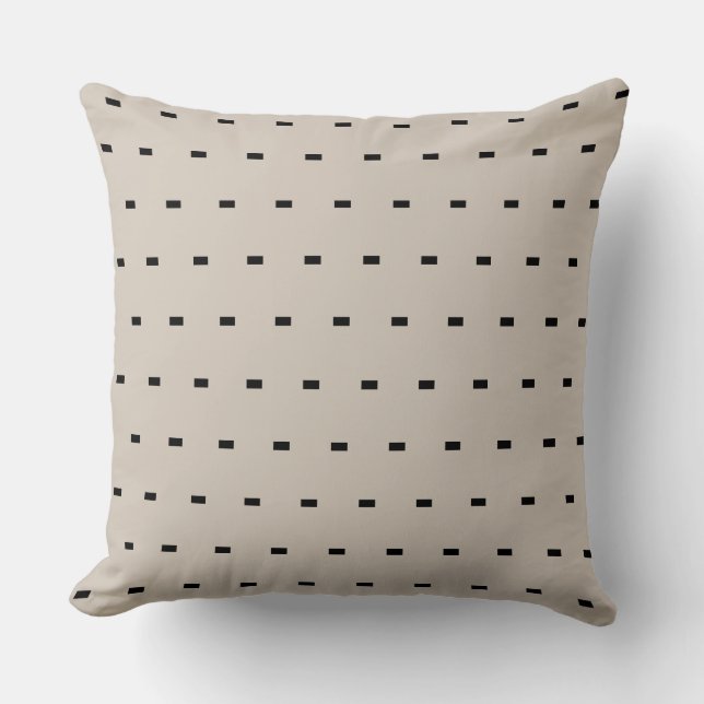 Coussin Poitrine géométrique noire et ivoire Cuisine moder (Recto)