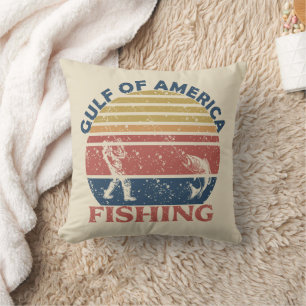 Coussin Pôle de pêche du golfe d'Amérique patriotique amér