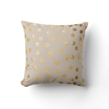 Coussin Polka Dot de Parties scintillant beige et